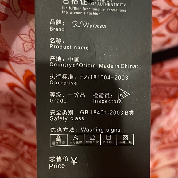 NWT R Vivimos pink floral long sleeve midi dress size 2 - Picture 15 of 15